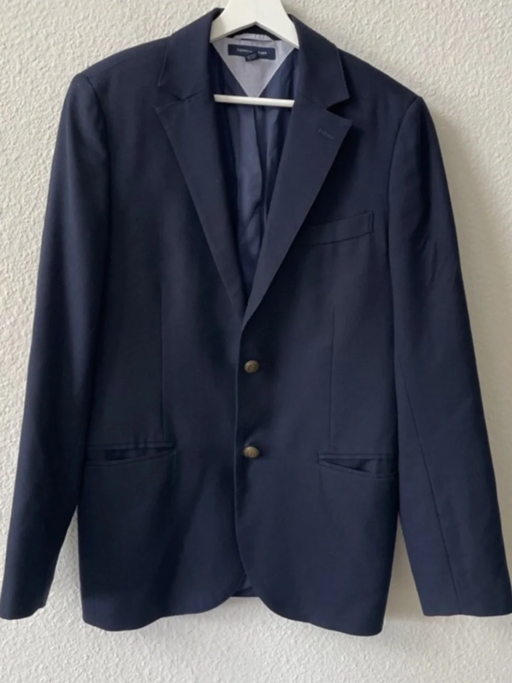 Tommy Hilfiger Men's Navy Two-Button Blazer Small